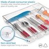 image:imageiDesign Linus BPAFree Plastic Divided Drawer Organizer Tray135 x 1325 x 225 Clear 6 Section6 Section