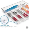 image:imageiDesign Linus BPAFree Plastic Divided Drawer Organizer Tray135 x 1325 x 225 Clear 6 Section6 Section