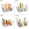 image:imageiDesign Makeup Organizer for Countertop Clear  Storage for Cosmetics and Toiletries Made in USAPack of 2