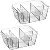 image:imageiDesign Makeup Organizer for Countertop Clear  Storage for Cosmetics and Toiletries Made in USAPack of 2