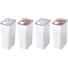 image:imageiDesign Medium Airtight Kitchen Canister White Set of 4  For Kitchen PantryExtra Large