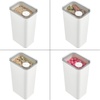 image:imageiDesign Medium Airtight Kitchen Canister White Set of 4  For Kitchen PantryExtra Large