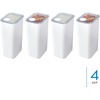 image:imageiDesign Medium Airtight Kitchen Canister White Set of 4  For Kitchen PantryExtra Large
