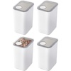 image:imageiDesign Medium Airtight Kitchen Canister White Set of 4  For Kitchen PantryLarge