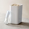 image:imageiDesign Medium Airtight Kitchen Canister White Set of 4  For Kitchen PantryLarge