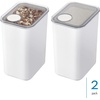 image:imageiDesign Medium Airtight Kitchen Canister White Set of 4  For Kitchen PantryLarge
