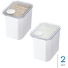 image:imageiDesign Medium Airtight Kitchen Canister White Set of 4  For Kitchen PantryMedium