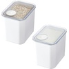 image:imageiDesign Medium Airtight Kitchen Canister White Set of 4  For Kitchen PantryMedium