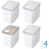 image:imageiDesign Medium Airtight Kitchen Canister White Set of 4  For Kitchen PantryMedium