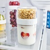 image:imageiDesign Medium Stack n Snack Food Containers  Stackable Snack Containers  Set of 2  ClearWhitePack of 1