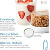 image:imageiDesign Medium Stack n Snack Food Containers  Stackable Snack Containers  Set of 2  ClearWhitePack of 1