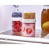 image:imageiDesign Medium Stack n Snack Food Containers  Stackable Snack Containers  Set of 2  ClearWhitePack of 2