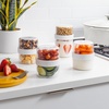 image:imageiDesign Medium Stack n Snack Food Containers  Stackable Snack Containers  Set of 2  ClearWhitePack of 4