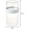 image:imageiDesign Medium Stack n Snack Food Containers  Stackable Snack Containers  Set of 2  ClearWhitePack of 4
