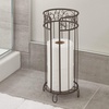 image:imageiDesign Metal Toilet Tissue Holder Stand 68 x 152 Bronze  The Twigz Collection Holds 3 Rolls of Toilet PaperBronze
