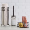 image:imageiDesign Metal Toilet Tissue Holder Stand 68 x 152 Bronze  The Twigz Collection Holds 3 Rolls of Toilet PaperBronze