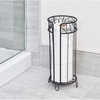 image:imageiDesign Metal Toilet Tissue Holder Stand 68 x 152 Bronze  The Twigz Collection Holds 3 Rolls of Toilet PaperMatte Black