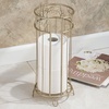 image:imageiDesign Metal Toilet Tissue Holder Stand 68 x 152 Bronze  The Twigz Collection Holds 3 Rolls of Toilet PaperPearl Champagne