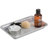 image:imageiDesign Metal Vanity Tray NonSlip Guest Towel Board for Bathroom Kitchen Office Craft Room Countertops Closets 65 x 10 x 1 Brushed Stainless Steel  NonSlip For Bathroom Kitchen Office Craft Room Guest Towel Board Countertops ClosetsGray