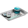 image:imageiDesign Metal Vanity Tray NonSlip Guest Towel Board for Bathroom Kitchen Office Craft Room Countertops Closets 65 x 10 x 1 Brushed Stainless Steel  NonSlip For Bathroom Kitchen Office Craft Room Guest Towel Board Countertops ClosetsGray