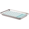 image:imageiDesign Metal Vanity Tray NonSlip Guest Towel Board for Bathroom Kitchen Office Craft Room Countertops Closets 65 x 10 x 1 Brushed Stainless Steel  NonSlip For Bathroom Kitchen Office Craft Room Guest Towel Board Countertops ClosetsBrushed