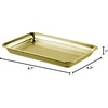 image:imageiDesign Metal Vanity Tray NonSlip Guest Towel Board for Bathroom Kitchen Office Craft Room Countertops Closets 65 x 10 x 1 Brushed Stainless Steel  NonSlip For Bathroom Kitchen Office Craft Room Guest Towel Board Countertops ClosetsSoft Brass