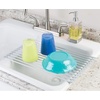 image:imageiDesign Metro Rustproof Aluminum OvertheSink Dish Drainer Rack for Drying Glasses Utensils Bowls Plates  SilverGray  For Drying Glasses Utensils Bowls PlatesSink Drainer Rack