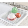 image:imageiDesign Metro Rustproof Aluminum OvertheSink Dish Drainer Rack for Drying Glasses Utensils Bowls Plates  SilverGray  For Drying Glasses Utensils Bowls PlatesSink Drainer Rack