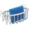image:imageiDesign Metro Rustproof Aluminum Suction Sponge Holder for Kitchen Sink  Basket Silver  For Kitchen Sink RustproofSuction Corner Sink Center