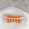 image:imageiDesign Metro Rustproof Aluminum Suction Sponge Holder for Kitchen Sink  Basket Silver  For Kitchen Sink RustproofSuction Corner Sink Center