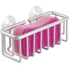 image:imageiDesign Metro Rustproof Aluminum Suction Sponge Holder for Kitchen Sink  Basket Silver  For Kitchen Sink RustproofSuction Sink Center