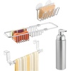 image:imageiDesign Metro Rustproof Aluminum Suction Sponge Holder for Kitchen Sink  Basket Silver  For Kitchen Sink RustproofSuction Sponge Cradle