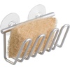 image:imageiDesign Metro Rustproof Aluminum Suction Sponge Holder for Kitchen Sink  Basket Silver  For Kitchen Sink RustproofSuction Sponge Cradle