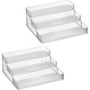 image:imageiDesign Nail Polish Organizer 3Tier Clear Display Stand  Holds up to 30 Bottles Compact For CountertopPack of 2