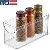 image:imageiDesign Narrow Pantry Bin Set of 2 Clear  For Kitchen Cabinets or Fridge Made in USAPack of 1