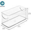 image:imageiDesign Narrow Pantry Bin Set of 2 Clear  For Kitchen Cabinets or Fridge Made in USAPack of 1