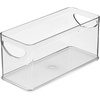 image:imageiDesign Narrow Pantry Bin Set of 2 Clear  For Kitchen Cabinets or Fridge Made in USAPack of 2