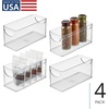 image:imageiDesign Narrow Pantry Bin Set of 2 Clear  For Kitchen Cabinets or Fridge Made in USAPack of 4