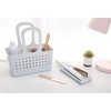 image:imageiDesign Orbz Plastic Bathroom Shower Tote Small Divided College Dorm Shower Caddy for Shampoo Conditioner Soap Cosmetics Beauty Products  BlushGray