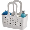 image:imageiDesign Orbz Plastic Bathroom Shower Tote Small Divided College Dorm Shower Caddy for Shampoo Conditioner Soap Cosmetics Beauty Products  BlushGray