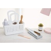 image:imageiDesign Orbz Plastic Bathroom Shower Tote Small Divided College Dorm Shower Caddy for Shampoo Conditioner Soap Cosmetics Beauty Products  BlushWhite