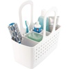 image:imageiDesign Orbz Plastic Bathroom Shower Tote Small Divided College Dorm Shower Caddy for Shampoo Conditioner Soap Cosmetics Beauty Products  BlushWhite