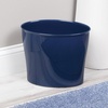 image:imageiDesign Oval Plastic Trash Can for Bath Bedroom Office  The Nuvo Collection  115 x 678 x 10 Navy BlueNavy Blue