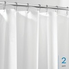 image:imageiDesign PEVA Mold and Mildew Resistant Plastic Shower Curtain Liner for Use Alone or With Fabric Curtain Set of 2 72 x 72 White  Mold and Mildew Resistant Plastic Use Alone or With Fabric CurtainWhite