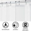image:imageiDesign PEVA Mold and Mildew Resistant Plastic Shower Curtain Liner for Use Alone or With Fabric Curtain Set of 2 72 x 72 White  Mold and Mildew Resistant Plastic Use Alone or With Fabric CurtainClear
