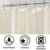 image:imageiDesign PEVA Mold and Mildew Resistant Plastic Shower Curtain Liner for Use Alone or With Fabric Curtain Set of 2 72 x 72 White  Mold and Mildew Resistant Plastic Use Alone or With Fabric CurtainSand