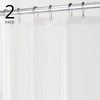 image:imageiDesign PEVA Mold and Mildew Resistant Plastic Shower Curtain Liner for Use Alone or With Fabric Curtain Set of 2 72 x 72 White  Mold and Mildew Resistant Plastic Use Alone or With Fabric CurtainClear