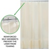 image:imageiDesign PEVA Mold and Mildew Resistant Plastic Shower Curtain Liner for Use Alone or With Fabric Curtain Set of 2 72 x 72 White  Mold and Mildew Resistant Plastic Use Alone or With Fabric CurtainSand