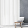 image:imageiDesign PEVA Mold and Mildew Resistant Plastic Shower Curtain Liner for Use Alone or With Fabric Curtain Set of 2 72 x 72 White  Mold and Mildew Resistant Plastic Use Alone or With Fabric CurtainWhite