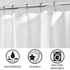image:imageiDesign PEVA Mold and Mildew Resistant Plastic Shower Curtain Liner for Use Alone or With Fabric Curtain Set of 2 72 x 72 White  Mold and Mildew Resistant Plastic Use Alone or With Fabric CurtainFrost